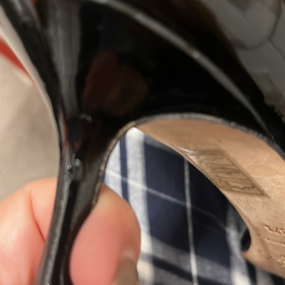 Jimmy Choo Patent Peep Toe Shoes - Picture 6 of 9